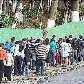 Fila extensa na periferia da zona sul de São Paulo