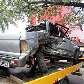 Carros que estavam no estacionamento do shopping foram atingidos na queda. Ninguém ficou ferido Carros que estavam no estacionamento do shopping foram atingidos na queda. Ninguém ficou ferido