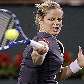 A belga Kim Clijsters retorna bola durante partida pelo Torneio de Indian Wells, nos Estados Unidos