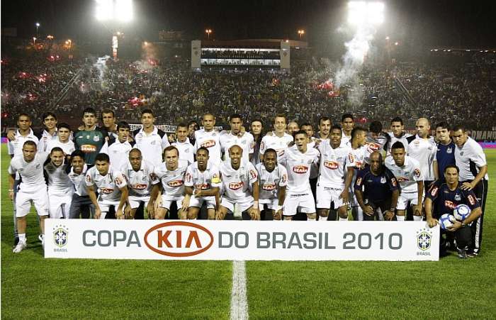 Equipe do Santos que disputou a final diante do Vitória no Barradão