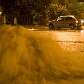 Ponto de alagamento na Avenida Santo Amaro, zona sul de são Paulo, durante a madrugada