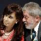 Lula conversa com Cristina durante seminário em São Paulo Lula conversa com Cristina durante seminário em São Paulo