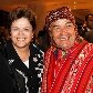 Presidente Dilma Rousseff cumprimenta o prefeito de Urubamba (Machu Picchu) ao chegar no Hotel Swiss