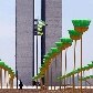 As vassouras representam os 513 deputados federais e 81 senadores 
