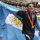 Riquelme com a bandeira da Argentina Riquelme com a bandeira da Argentina