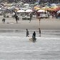 Movimentação nas praias do litoral paulista