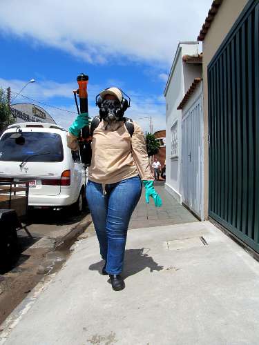 Agentes de saúde combatendo o mosquito da Dengue em Ribeirão Preto. 02/03/2010