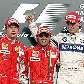 Raikkonen, Massa e Kubica no pódio do GP do Bahrein Raikkonen, Massa e Kubica no pódio do GP do Bahrein