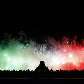 Show pirotécnico forma a bandeira mexicana Show pirotécnico forma a bandeira mexicana