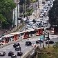 Linhas de ônibus foram alteradas e trânsito ficou complicado na manhã desta segunda-feira, 3
