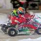 Felipe Massa e Fernando Alonso dividem a curva em corrida de kart, na Itália