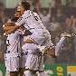 Os jogadores do Santos comemoram o gol relâmpago de Neymar para o Santos nos 2 a 1 no Avaí Os jogadores do Santos comemoram o gol relâmpago de Neymar para o Santos nos 2 a 1 no Avaí
