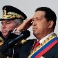 No palácio presidencial, Hugo Chávez - que voltou ao país na segunda-feira, gesticula