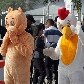 Vegetarianos conduziram protesto pacífico nos arredores do Riocentro
