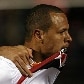 Luis Fabiano comemora seu primeiro gol com a camisa tricolor