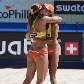 Juliana e Larissa comemoram vitória sobre Talita e Maria Elisa no Mundial Juliana e Larissa comemoram vitória sobre Talita e Maria Elisa no Mundial