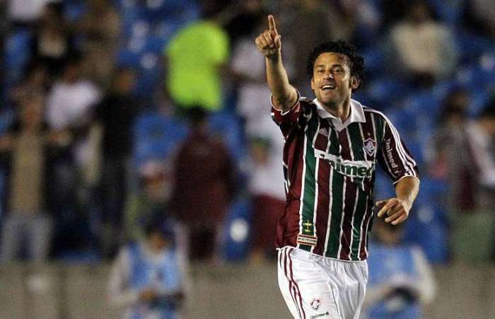 Fred comemora gol do Fluminense no empate em 1 a 1 com o Prudente, no Maracanã