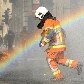 Bombeiros belgas protestam contra má organização de superiores em Bruxelas Bombeiros belgas protestam contra má organização de superiores em Bruxelas