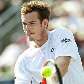 Andy Murray na vitória por 2 sets a 0 (6/4 e 7/6) sobre Jo-Wilfred Tsonga