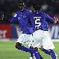 Ramires comemora com Fabricio (5) gol do Cruzeiro no 1 a 1 em Quito