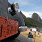 Nove carros antigos foram usados no calçadão, para compor o cenário da época
