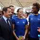 Sarkozy cumprimenta atletas franceses na Vila Olímpica