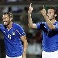 Jogadores da Azzura comemoram vitória sobre a Estônia, por 3 a 0