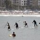 Movimentação nas praias do litoral paulista