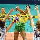 Adenízia passa pelo bloqueio da Argentina na vitória do Brasil por 3 sets a 0 Adenízia passa pelo bloqueio da Argentina na vitória do Brasil por 3 sets a 0