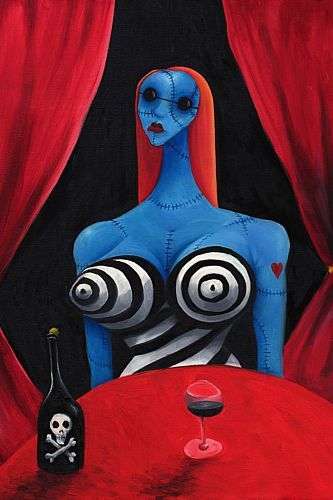 Blue Girl with Wine, 1997. Exposição 