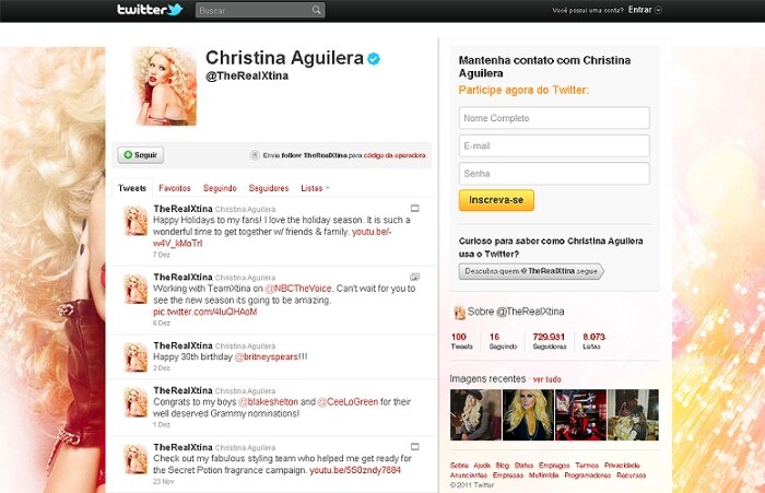 Conheça as personalidades que aderiram ao Twitter em 2011