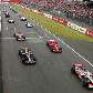 Largada com a pista molhada no GP da Inglaterra Largada com a pista molhada no GP da Inglaterra