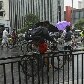 Protesto em solidariedade ao incidente que feriu ciclista