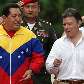 Santos e Chávez declaram otimismo para encerrar crise Santos e Chávez declaram otimismo para encerrar crise