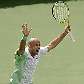 O croata Ivan Ljubicic comemora a vitória sobre Rafael Nadal e a vaga na final de Indian Wells O croata Ivan Ljubicic comemora a vitória sobre Rafael Nadal e a vaga na final de Indian Wells