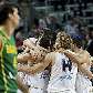 Os jogadores da Argentina comemoram a vitória por 93 a 89 sobre o Brasil, no Mundial de basquete