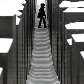 Visitante anda na neve no memorial do Holocausto em Berlim