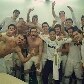 Jogadores madrilenhos comemoram o 32º título espanhol