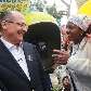 Alckmin com mães de santo no Largo da Liberdade, em São Paulo - 02.08.2010