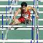 Liu Xiang salta barreiras na prova dos 110 metros nos Jogos do Leste Asiático, em Hong Kong