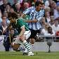 Messi dribla adversário durante vitória da Argentina por 1 a 0 sobre a Irlanda Messi dribla adversário durante vitória da Argentina por 1 a 0 sobre a Irlanda