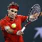 O suíço Roger Federer devolve bola contra o romeno Victor Hanescu, pelo Masters de Indian Wells