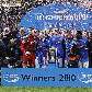 Jogadores do Glasgow Rangers comemoram a conquista da Copa da Escócia, ao vencer o St. Mirren