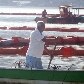 Vazamento de óleo atingiu as praias de São Sebastião