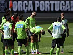 Primeiro dia de atividades no Est&aacute;dio da Luz, em Lisboa - Francisco Leong/AFP