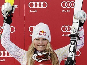 Lindsey Voon, do esqui alpino, comemora a vitória - Pascal Lauener/Reuters Lindsey Voon, do esqui alpino, comemora a vitória - Pascal Lauener/Reuters
