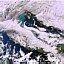 Foto de sat&eacute;lite mostra It&aacute;lia coberta por camada de neve Foto:ESA