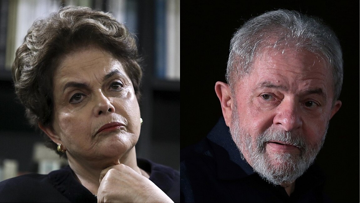 Os ex-presidentes Dilma Rousseff e Luiz Inácio Lula da Silva - Miguel Lopes e Eraldo Peres/Efe