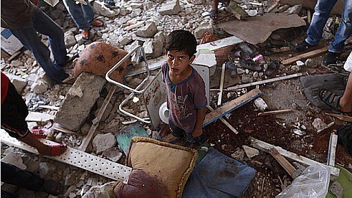 Ataque de Israel contra uma escola deixou 19 mortos ontem - Mohammed Saber/EFE Ataque de Israel contra uma escola deixou 19 mortos ontem - Mohammed Saber/EFE