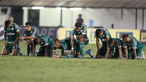 Jogadores do Palmeiras lamentam eliminação no Paulista - Alex Silva/Estadão